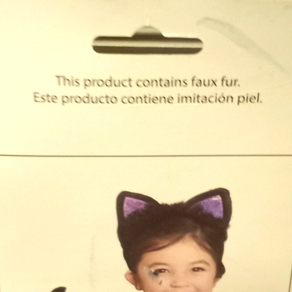 Halloween Cat Kit- 3 Pc Accessories. Black & Purple - Picture 9 of 12